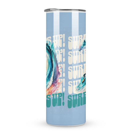 Surf's Up 20oz Skinny Stainless Steel Straight Cup-With Lid