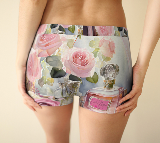 Eau de Parfume Pink Floral Design Boyshorts Underwear