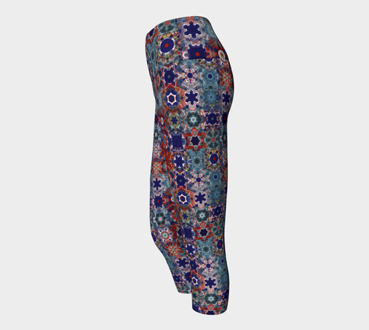 Blue & Red Floral Pattern