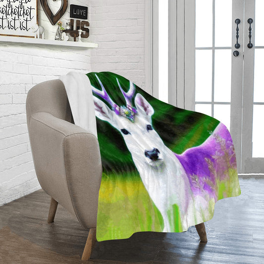 Purple Deer Ultra-Soft Micro Fleece Blanket 40" x 50" (Made in USA)