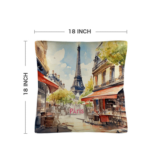 Paris France Custom Pillow Case 18" x 18" - Pack of 2 (Made in USA)