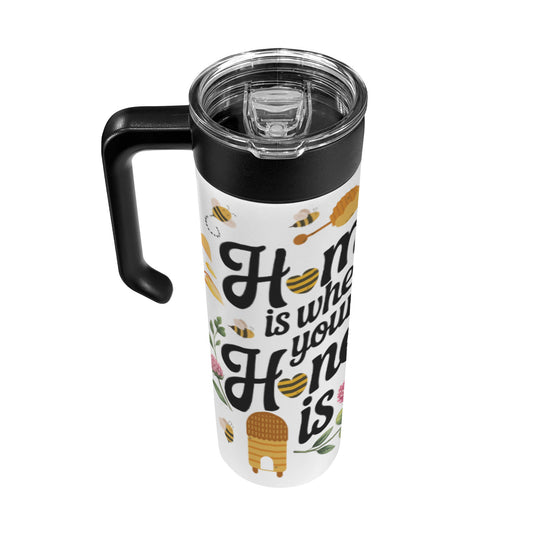 Home is Where Your Honey Is 20 oz Insulated Water Bottle with Handle | Ships from USA