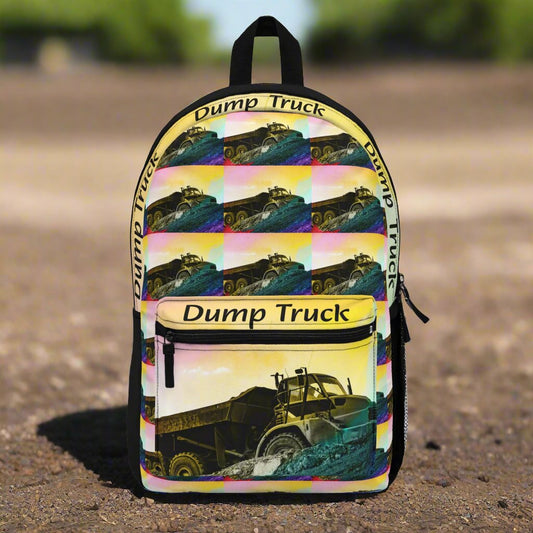 Paquete de mochila con forma de camión volquete