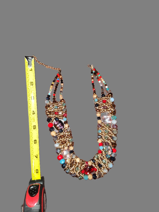 Conjunto de joyas de collar colorido para mujer