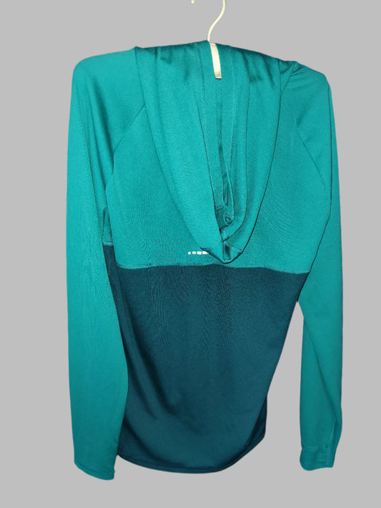 Men's Russell Athletics Long Sleeve Green Hoodie - Size Small