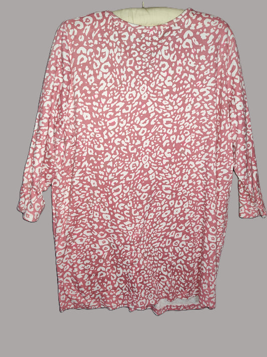 Roaman's Red & White 3/4 Sleeve Long Tunic - Size 18/20