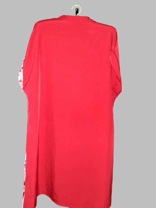 Shein Curve Red Striped Short Dress - size XL