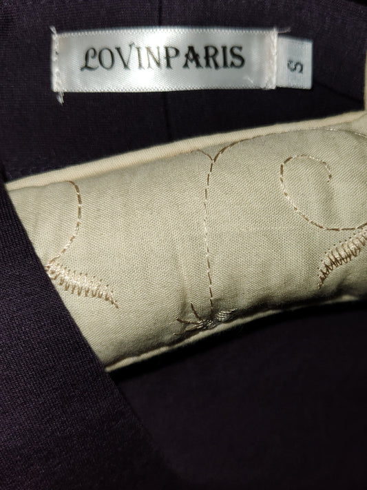 Women's Lovin Paris Cropped Navy Cardigan - size Small