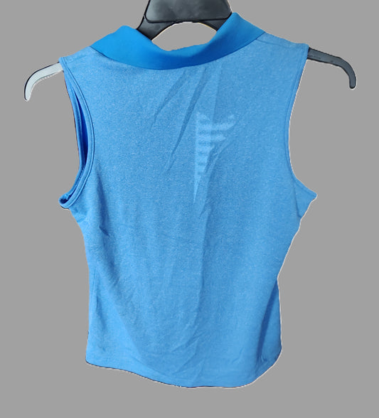 BCG Blue Tank Top with Collar - size L
