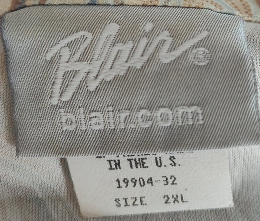 Blair Gold Design Short Sleeve Shirt - size 2XL