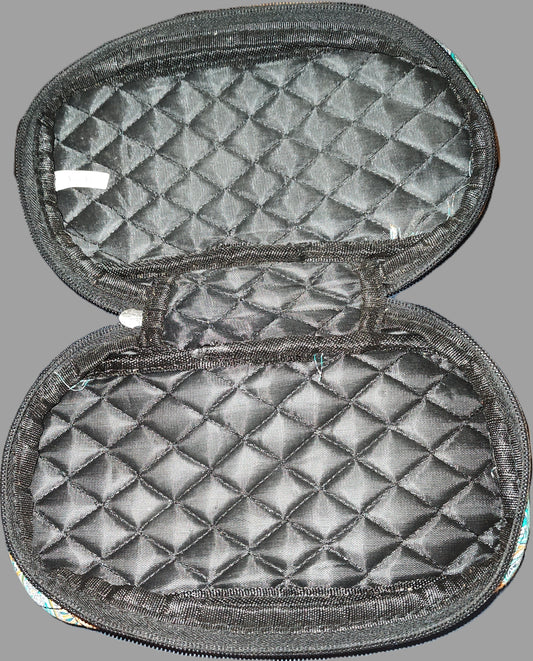 Teal Paisley Makeup Bag