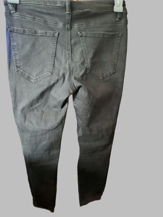 Skinny Fries Frayed Black Jeans - size 7/28