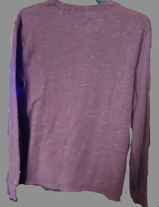 George Maroon Long Sleeve Polo Shirt - size L (42-44)