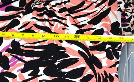 Worthington Pink & Black Short Sleeve Blouse - size M