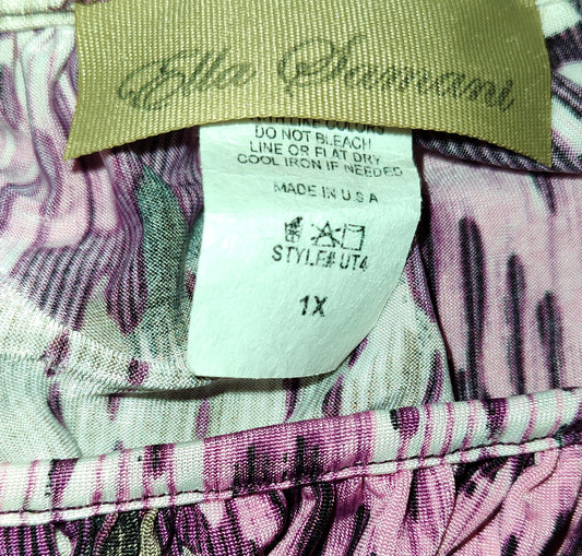 Ella Samani Pink Long Sleeve Blouse - size 1X