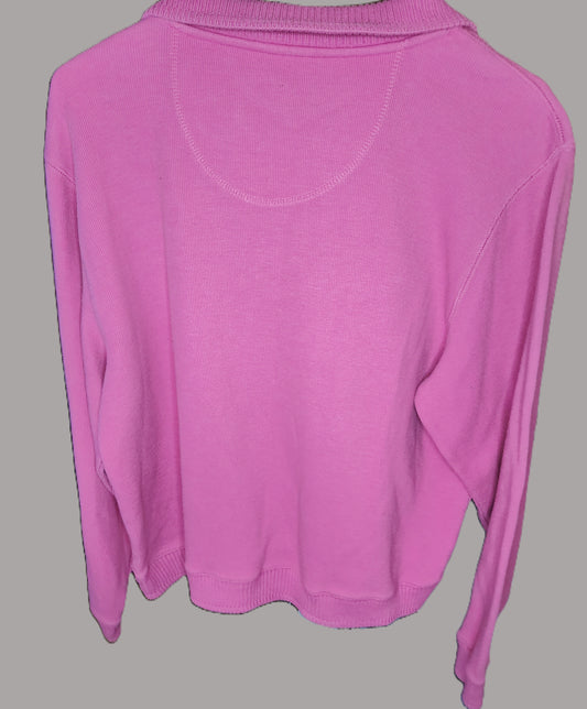 Carolyn Taylor Pink Quarter Zip Sweatshirt - size XL