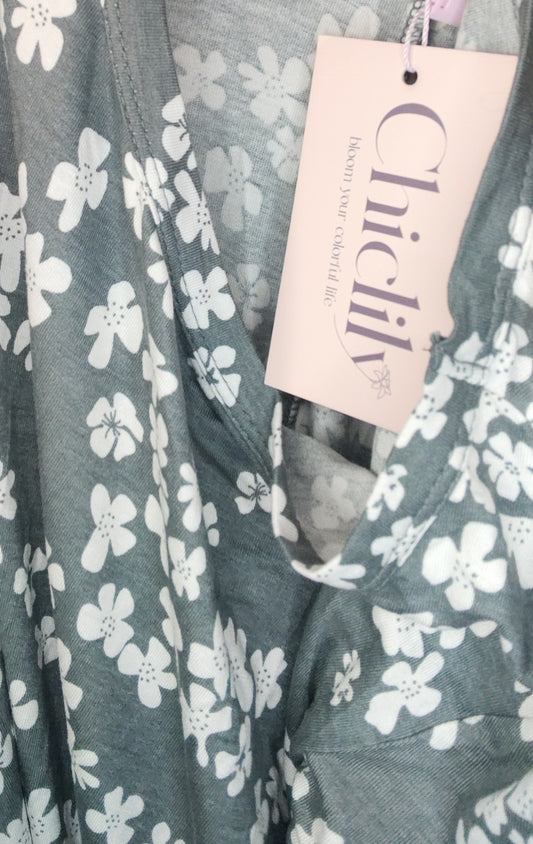 Chiclily Floral Midi Dress - size M