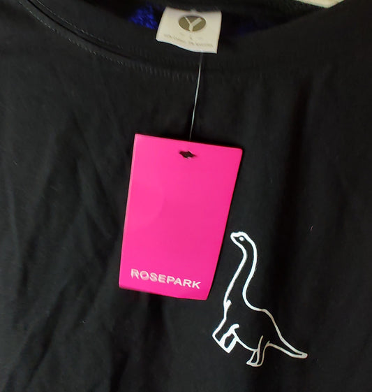 Rosepark Black T-shirt with Dinosaur - size L