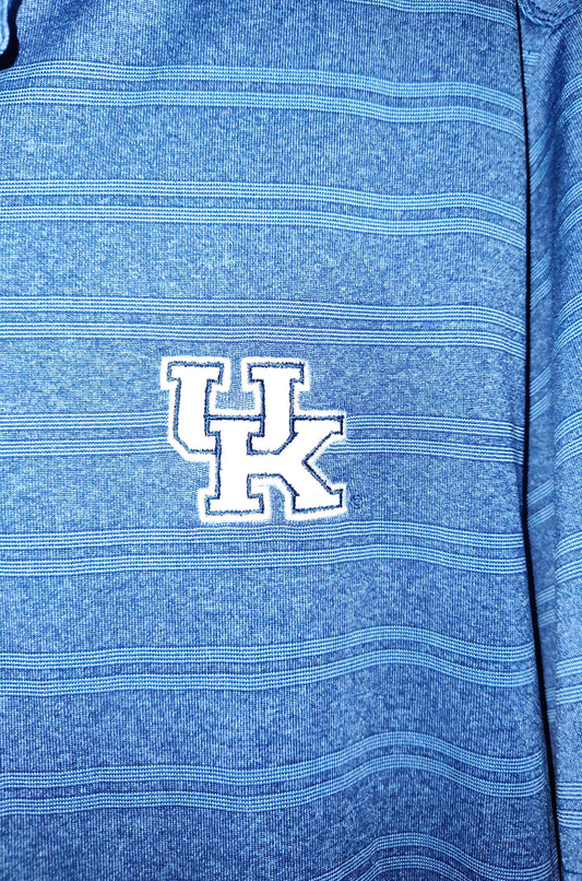 Men's University of Kentucky Blue Striped Polo Shirt