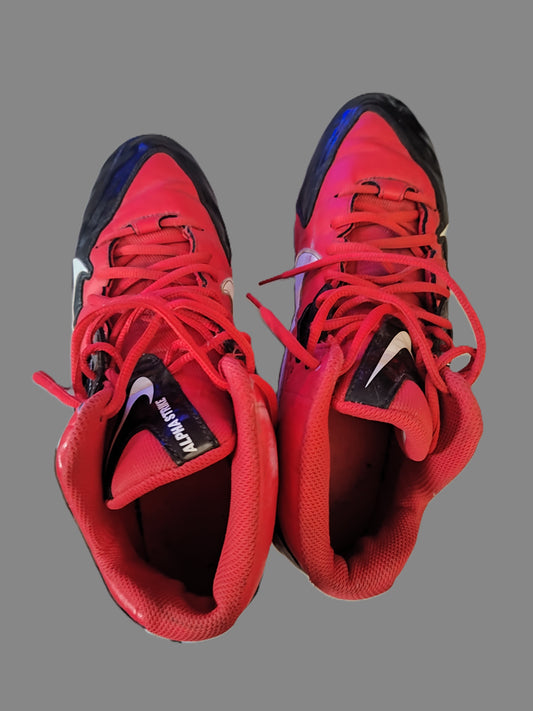 Men's Nike Red High Top Football Cleats - size 11.5