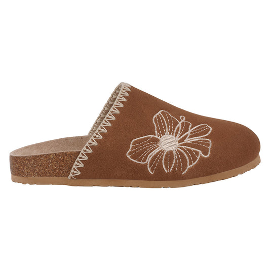 Women's Jamie Cognac Slide Footbed Clogs