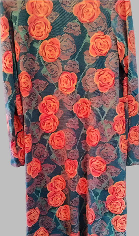 Lularoe Orange Roses Duster Cardigan