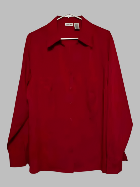 Liz Baker Woman Long Sleeve Red Blouse - size 20W