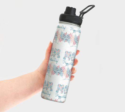 Mother's Day Today is About Mom Steel Water Bottle