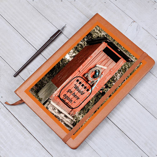 5 Star Outhouse Funny Vegan Leather Journal
