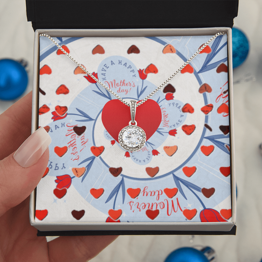 Have a Happy Mother's Day with Red Hearts and Eternal Hope Necklace