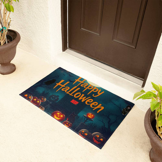 Happy Halloween Spooky Scene Indoor/Outdoor Door Mat