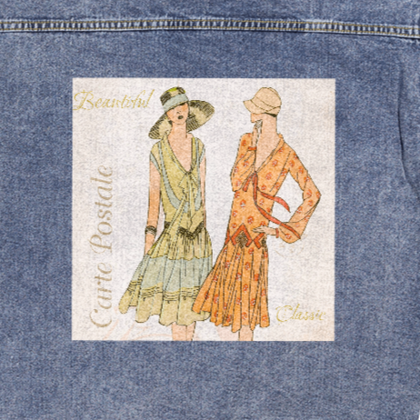 Beautiful Classic Models Oversized Women's DTG Denim Jacket