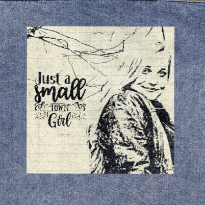 Just a Small Town Girl Oversized Women's DTG Denim Jacket