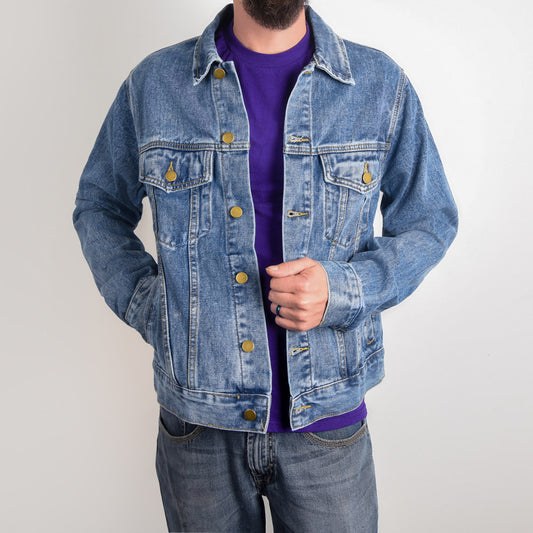 Classic Old Car is Cool DTG Denim Jacket for Men