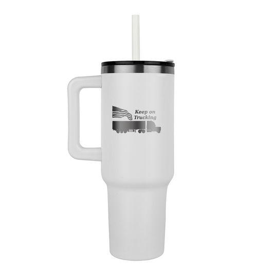 Vaso Pinnacle de 40 oz con grabado "Sigue conduciendo"