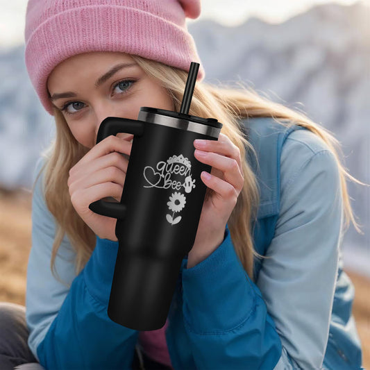 Vaso Pinnacle de 40 oz con grabado de abeja reina