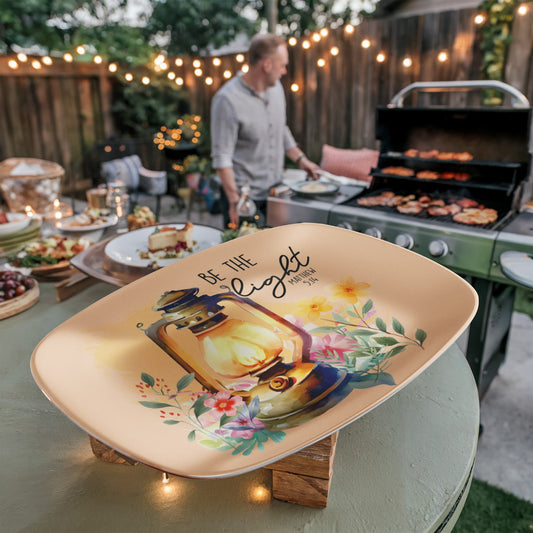 Be the Light Faith Based 10" x 14" Oval Serving Platter