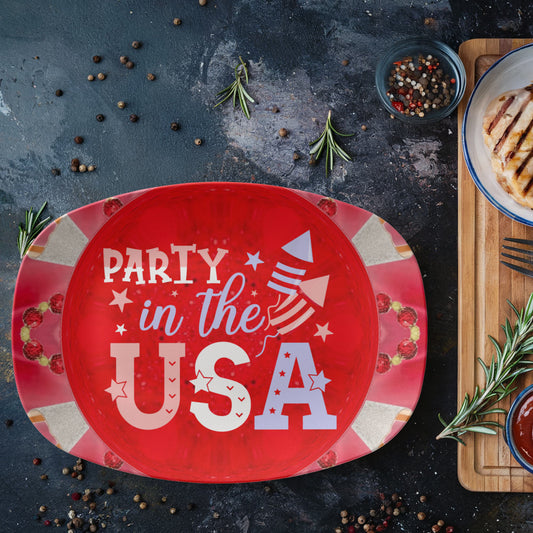 Party in the USA 10”x14” Oval Serving Platter