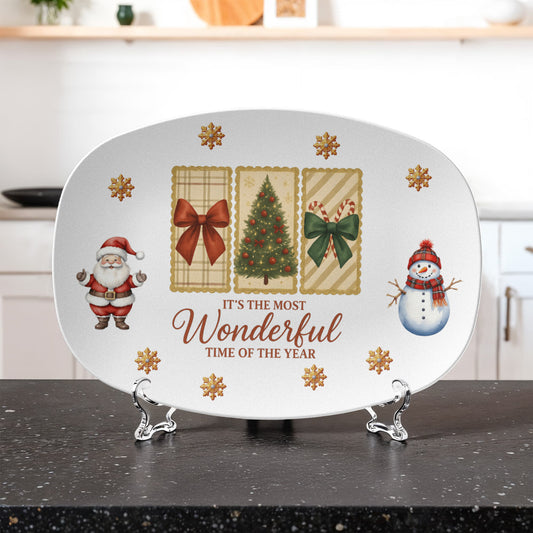 Most Wonderful Time of the Year Oval Serving Platter