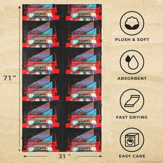 Buckle Up! Four Wheel Drive Offroading Beach Towel 31.5"x 71"(Made In USA)