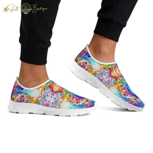 Beautiful Peacocks Lightweight Adult Yoga Shoes Home Shoes | Shipped in US