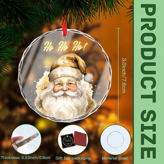 Round Glass Christmas Ornament (Made in USA) sianybdesignsElegantGoldChristmassantasoftandinvitingli949d655e0da04c28a8e3a43e435c7152