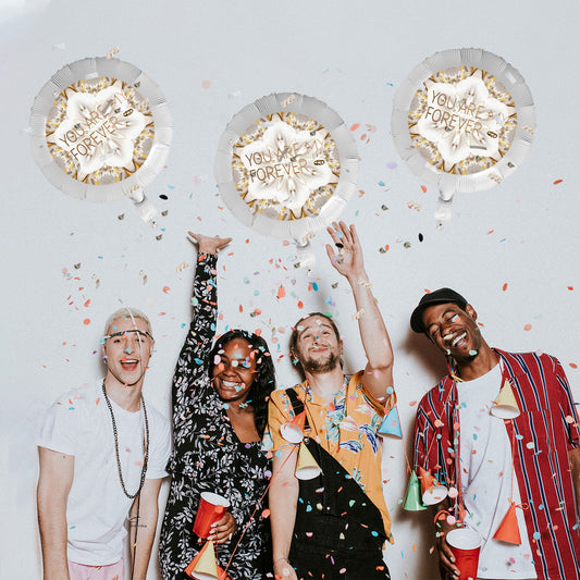 You Are My Forever 18-inch Custom Aluminum Foil Balloons - Pack of 3 (Made in USA)