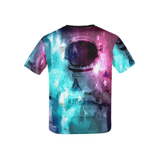 Camiseta infantil de astronauta con estrellas brillantes (fabricada en EE. UU.)