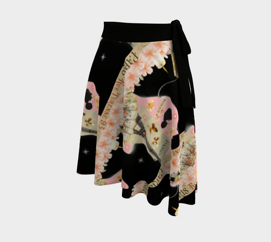 Eiffel Tower French Model Design One Size Wrap Skirt