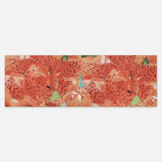 Orange Tiger Lily Floral Pashmina Scarf
