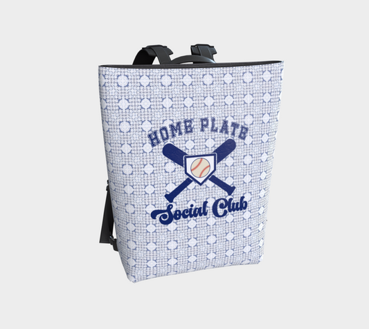 Baseball Home Plate Social Club Vegan Leather Backpack
