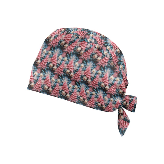 Pink Christmas Trees Medical Scrub Cap (Made in USA)
