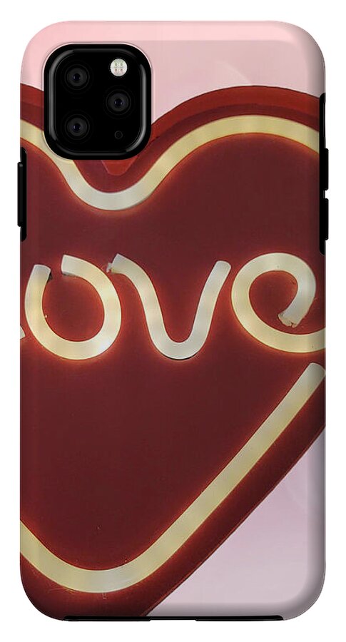 Heart-Shaped Love Neon Sign - Phone Case