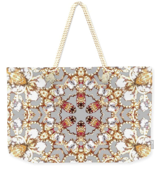 Intricate Gold Mandala Design - Weekender Tote Bag